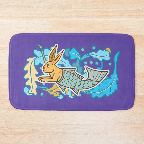 Item preview, Cute Medieval Fish Rabbit Colorful Drawing designed and sold by MariOyama.