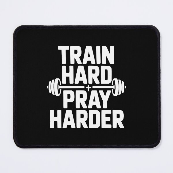 Item preview, Train Hard Pray Harder Fitness Motivation designed and sold by eliramaison.