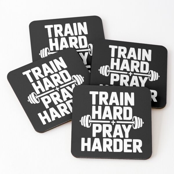 Item preview, Train Hard Pray Harder Fitness Motivation designed and sold by eliramaison.