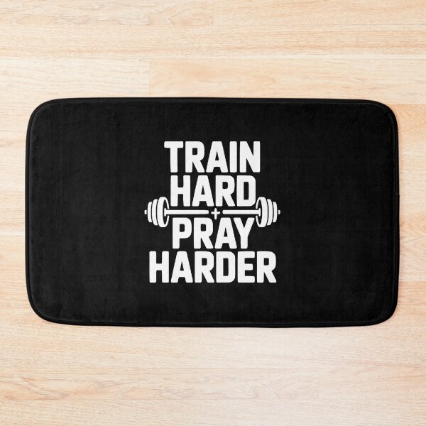 Item preview, Train Hard Pray Harder Fitness Motivation designed and sold by eliramaison.