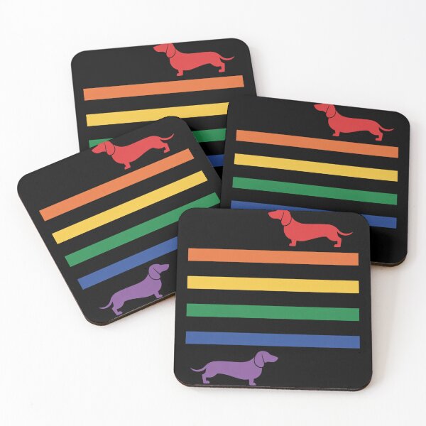 Item preview, LGBT gay pride Dachshund rainbow flag dog designed and sold by fferomananul.