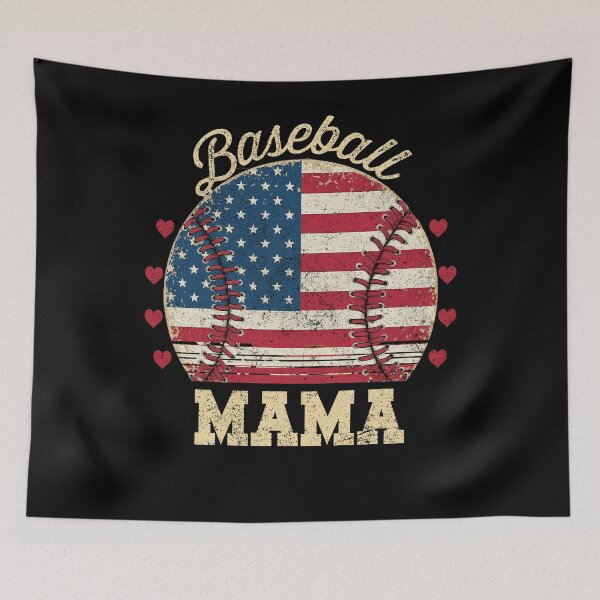 Item preview, Vintage Patriotic Baseball Mama Tee designed and sold by KIROSALS.