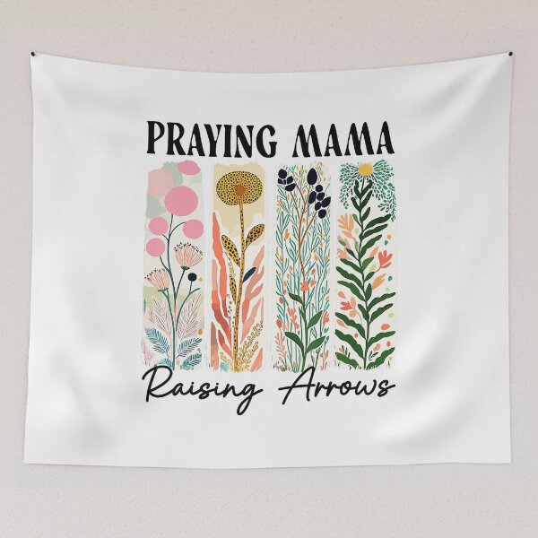 Item preview, Praying Mama Raising Arrows Boho Floral  designed and sold by zamiokaline.