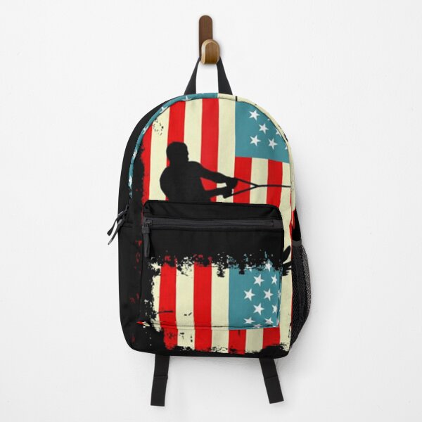 Item preview, Slalom Skiing USA Flag American designed and sold by goombi-creative.