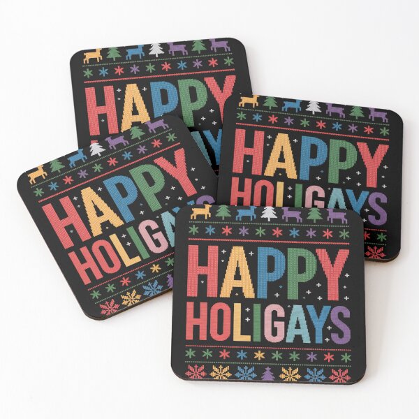 Item preview, Gay Christmas Funny LGBT Happy Holigays Rainbow Party Gift designed and sold by fferomananul.