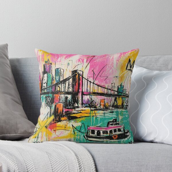 Item preview, NYC Bridge Pop Art Waterfront Print designed and sold by Modaozushi216.