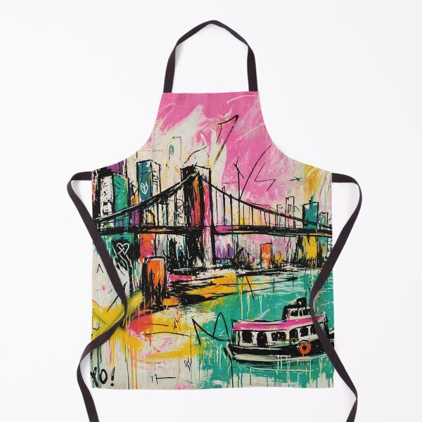 Item preview, NYC Bridge Pop Art Waterfront Print designed and sold by Modaozushi216.