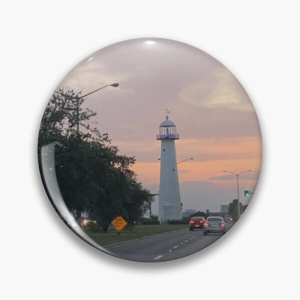 Item preview, Biloxi Lighthouse at Sunset and Its Silhouette Against the Evening Sky. designed and sold by Pearls1.