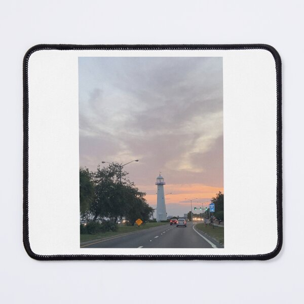 Item preview, Biloxi Lighthouse at Sunset and Its Silhouette Against the Evening Sky. designed and sold by Pearls1.