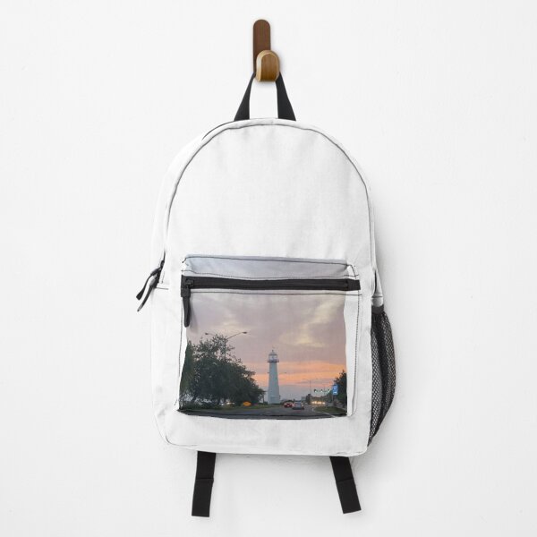 Item preview, Biloxi Lighthouse at Sunset and Its Silhouette Against the Evening Sky. designed and sold by Pearls1.