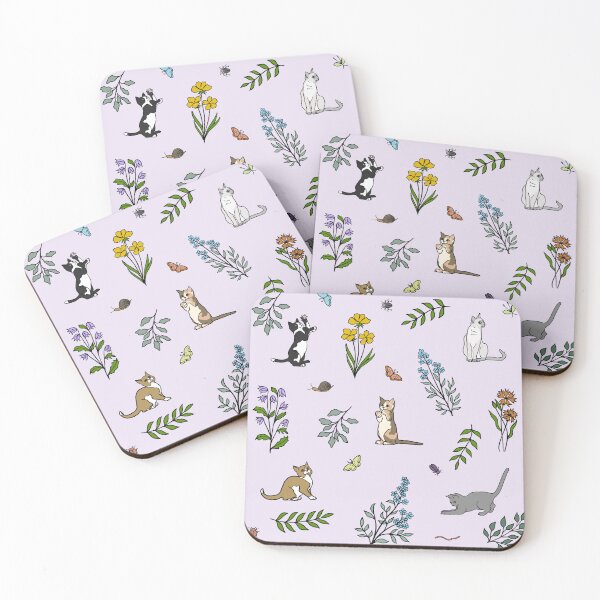 Item preview, Flower Garden Kittens in Lavender designed and sold by JaRuDiCat.