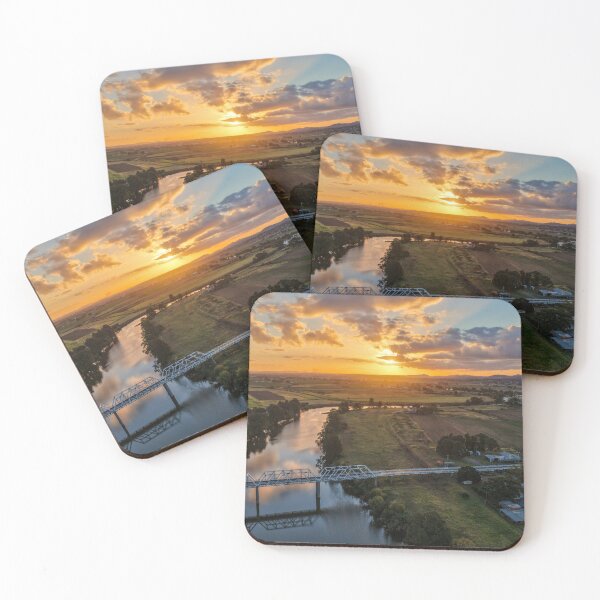 Item preview, Sunset Over Morpeth Bridge and Hunter River Aerial Landscape designed and sold by Justin Mckinney.