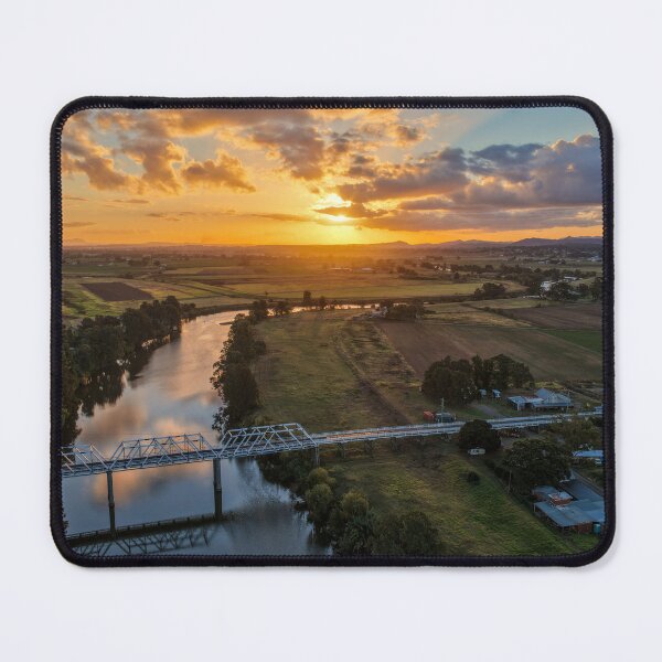 Item preview, Sunset Over Morpeth Bridge and Hunter River Aerial Landscape designed and sold by Justin Mckinney.