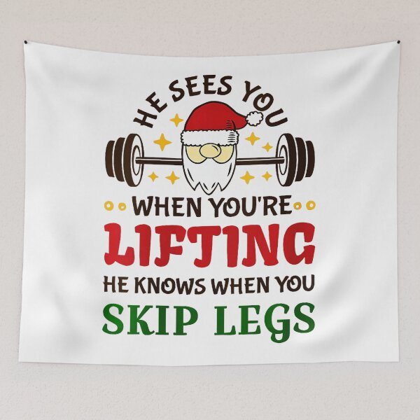 Item preview, Skip Legs Gym Christmas Shirt Funny Weightlifting  designed and sold by eliramaison.