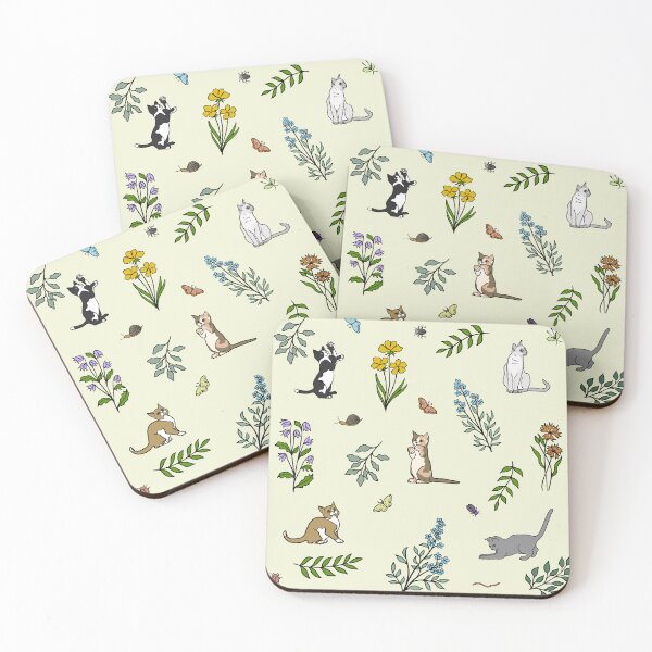 Item preview, Flower Garden Kittens in Yellow designed and sold by JaRuDiCat.