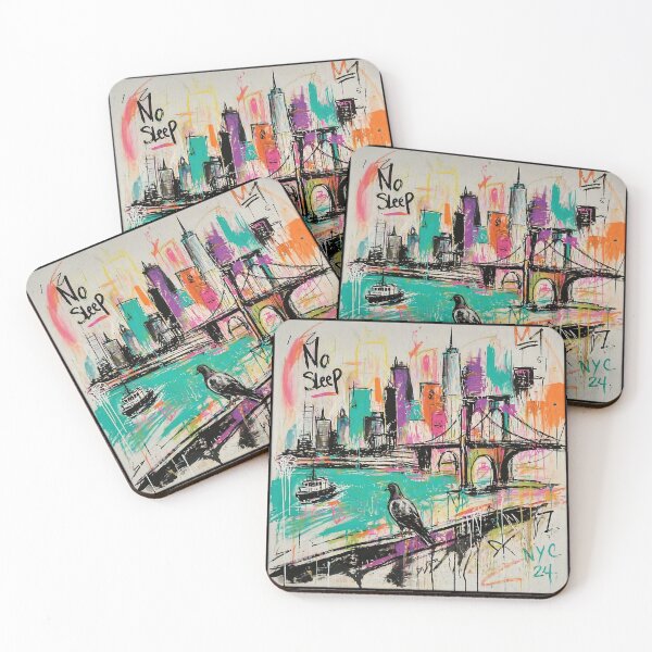 Item preview, No Sleep NYC Graffiti Skyline Street  designed and sold by Modaozushi216.