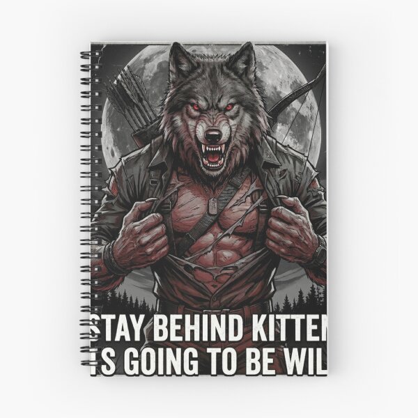 Item preview, Alpha Wolf Meme Stay Behind Kitten  designed and sold by ArtyLify.