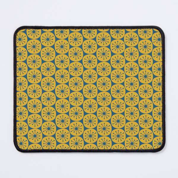 Item preview, Mid Century Modern Atomic Dots Mustard Teal Retro Pattern designed and sold by kierkegaard.
