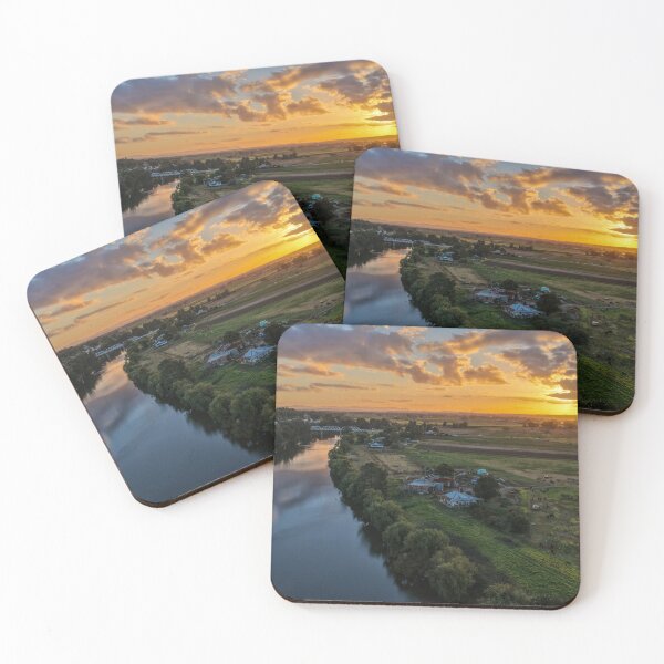 Item preview, Sunset Over Morpeth Bridge and Hunter River Aerial Landscape designed and sold by Southern Cross Lifestyle .