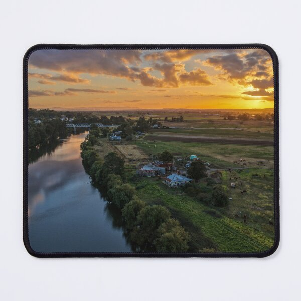 Item preview, Sunset Over Morpeth Bridge and Hunter River Aerial Landscape designed and sold by Justin Mckinney.