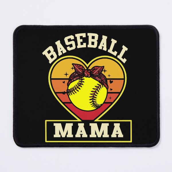Item preview, Retro Softball Baseball Mama Heart Tee designed and sold by KIROSALS.