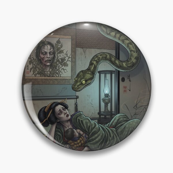Item preview, Yotsuya Kaidan - Realistic Snake Nightmare (Japanese Ghost Story) designed and sold by Zen-Heart-Paws.