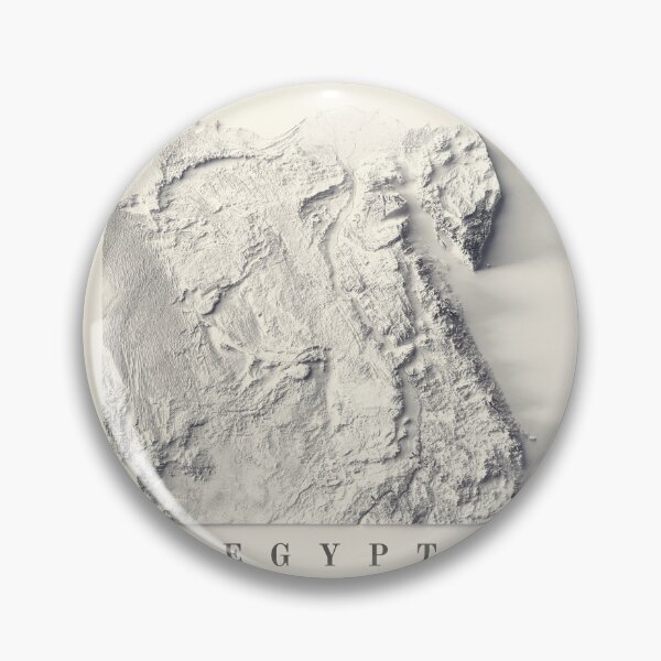 Item preview, Egypt Shaded Relief Map 3D digitally rendered designed and sold by ThinkAboutMaps.