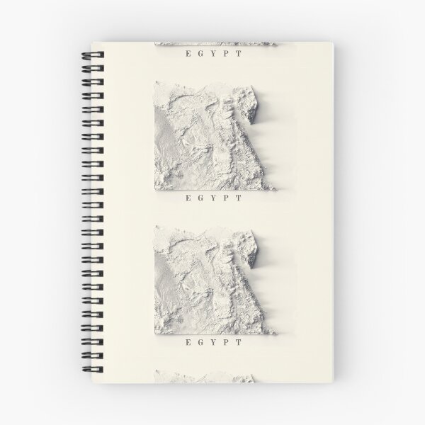 Item preview, Egypt Shaded Relief Map 3D digitally rendered designed and sold by ThinkAboutMaps.