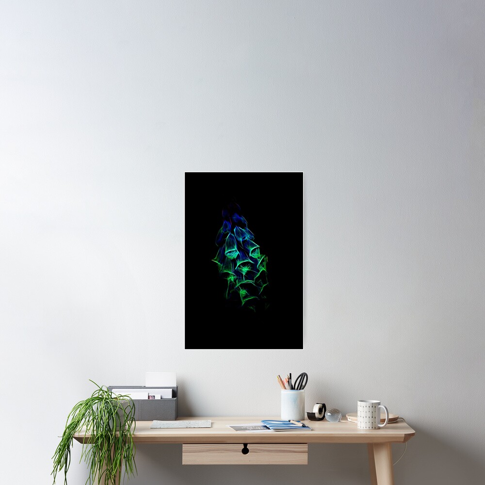 Fantastical Phosphorescent Foxglove Poster