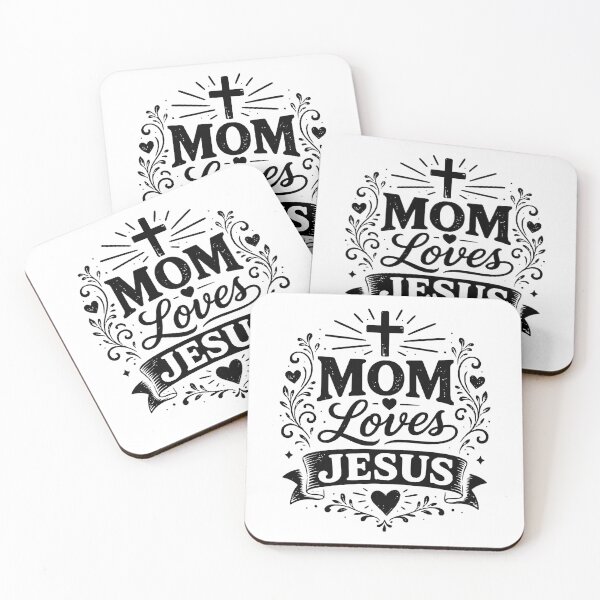 Item preview, MOM LOVES JESUS - Christian Mom - Black Design designed and sold by MoriaStore.
