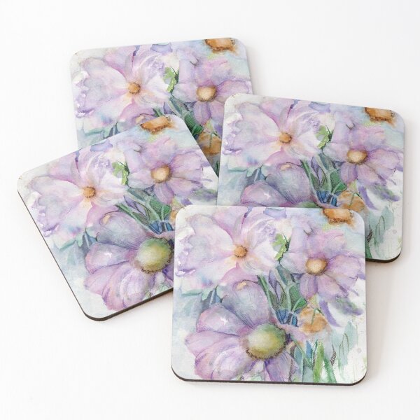 Item preview, Pattern "Watercolor Flowers in the Wind" designed and sold by Liliana  Donato.
