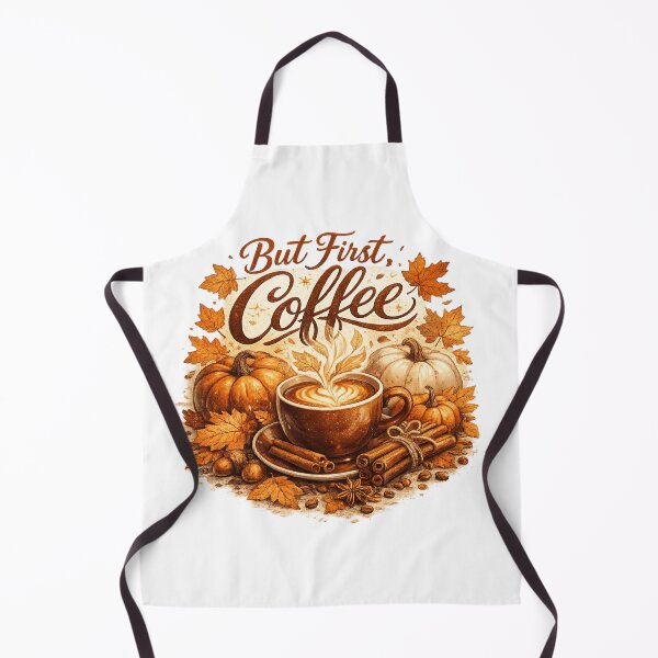 Item preview, But First Coffee - Autumn Pumpkin Spice Latte designed and sold by BrewmarkStudio.