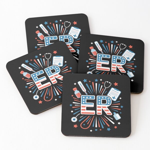 Item preview, Firework 4th of July Patriotic ER Nurse Emergency Department designed and sold by grounabslaninal.