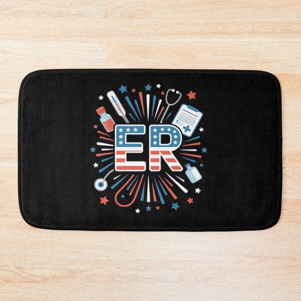 Item preview, Firework 4th of July Patriotic ER Nurse Emergency Department designed and sold by grounabslaninal.