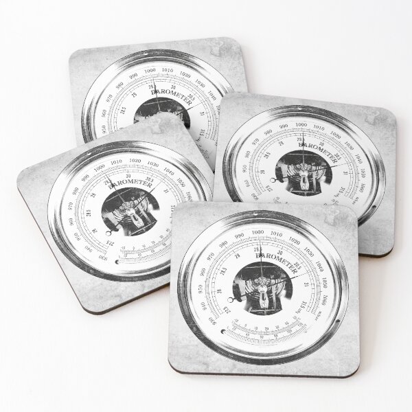 Item preview, Antique Aneroid Barometer Pressure Gauge Instrument designed and sold by Ghoul Enterprises.