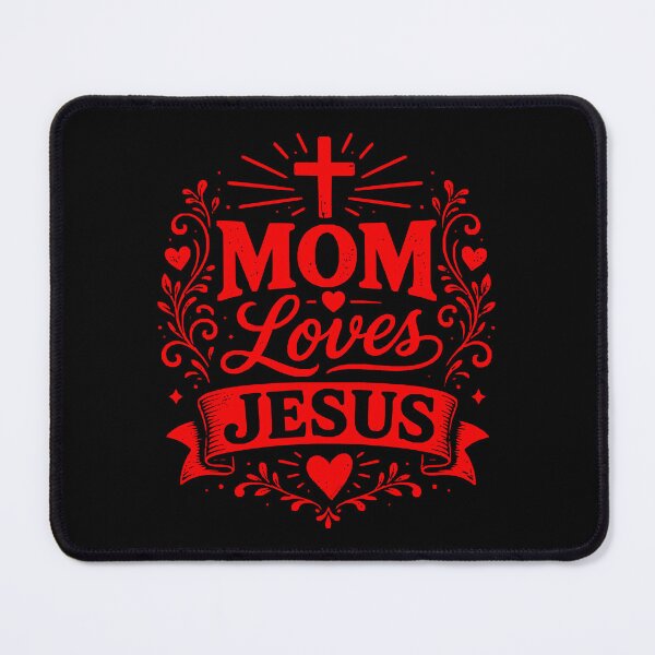 Item preview, MOM LOVES JESUS - Christian Mom - Red Design designed and sold by MoriaStore.