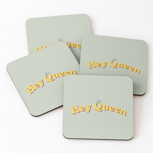 Item preview, Hey Queen Stickers Prints Posters Wall Art Magnet Home Coffee Cup Decoration TShirt Stationary Notebook Magnet Hat Kitchen Work School Office Redbubble Shop designed and sold by Saritas Boutique Shop.