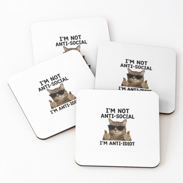 Item preview, No soy antisocial, soy antiidiota. designed and sold by Brainrot Studios.