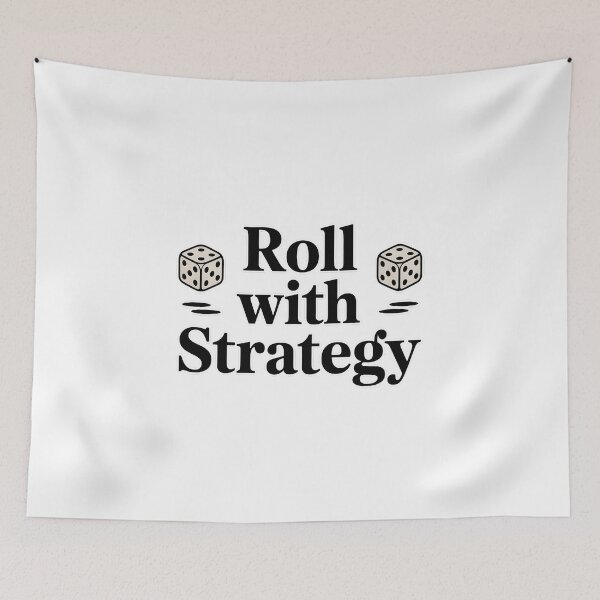 Item preview, Roll With Strategy Minimal Dice Board Game Aesthetic Design designed and sold by ImaginedSpace7.