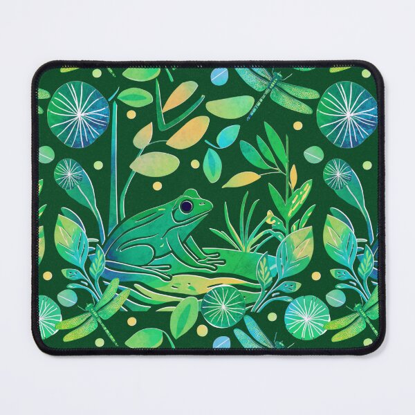 Item preview, Night Frog Botanical Pattern Pond Life Dragonfly Design designed and sold by Veata.
