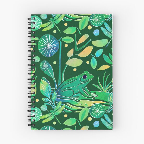 Item preview, Night Frog Botanical Pattern Pond Life Dragonfly Design designed and sold by Veata.