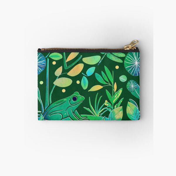 Item preview, Night Frog Botanical Pattern Pond Life Dragonfly Design designed and sold by Veata.