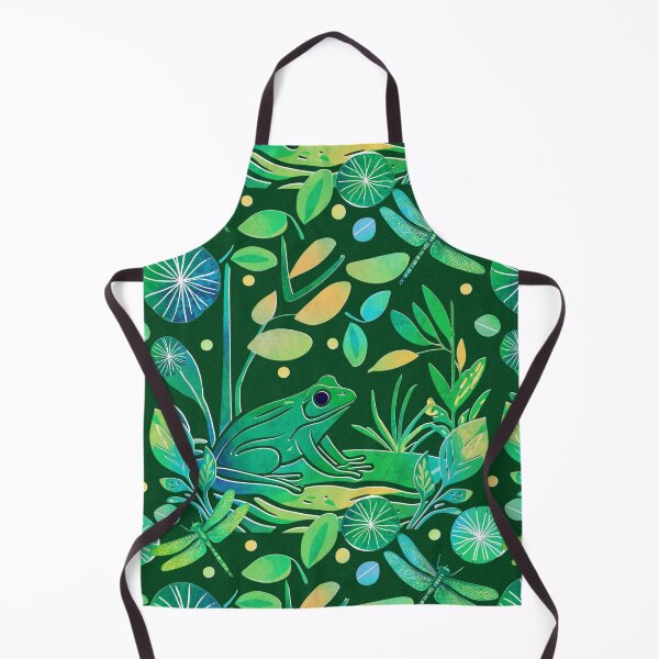 Item preview, Night Frog Botanical Pattern Pond Life Dragonfly Design designed and sold by Veata.