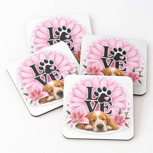 Item preview, LOVE Paw Print Flower  designed and sold by DrakeDogShop.