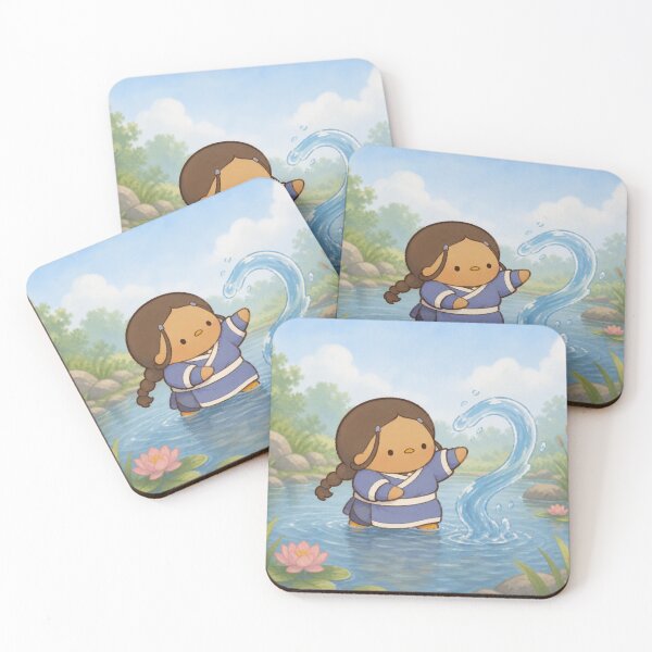 Item preview, Cute Chibi Katara - Waterbending  designed and sold by Cat-and-Panda.