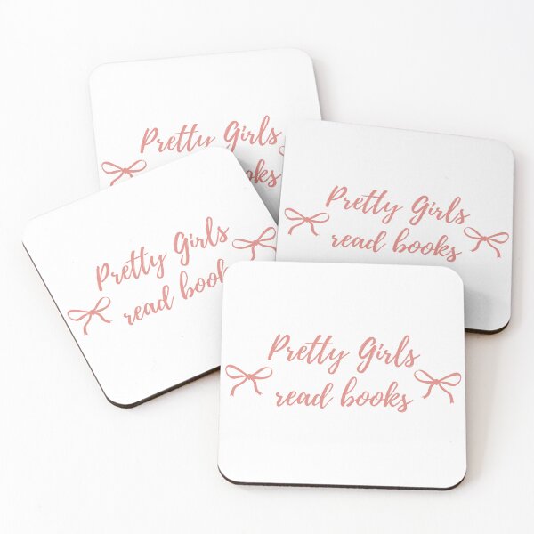 Item preview, Pretty girls read books cute girly bookish quote designed and sold by May´s Cozy Corner.