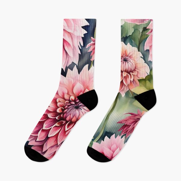 Item preview, I Love Dahlias Floral Art designed and sold by Glimmersmith.