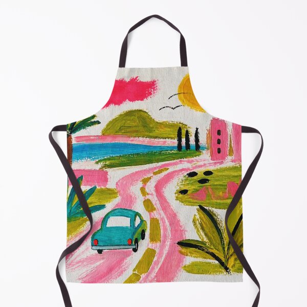 Item preview, Pink Coastal Drive Whimsical Landscape  designed and sold by Modaozushi216.