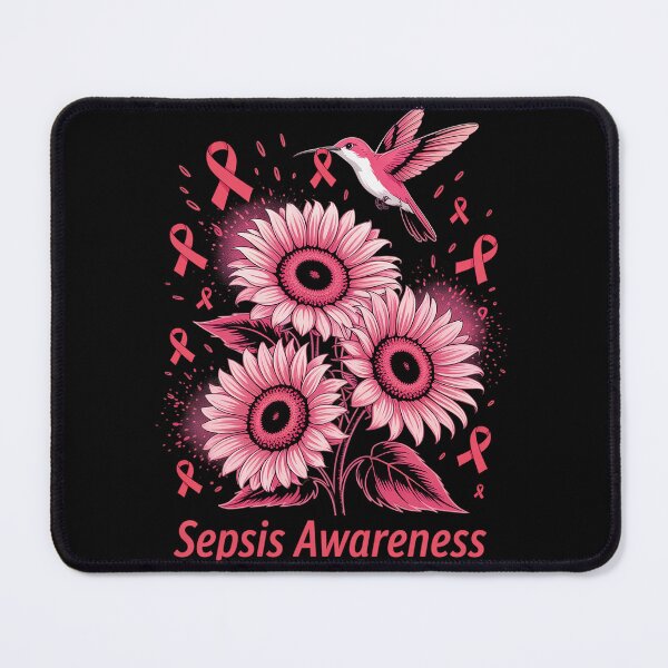 Item preview, Hummingbird Sunflower Sepsis Awareness designed and sold by grounabslaninal.