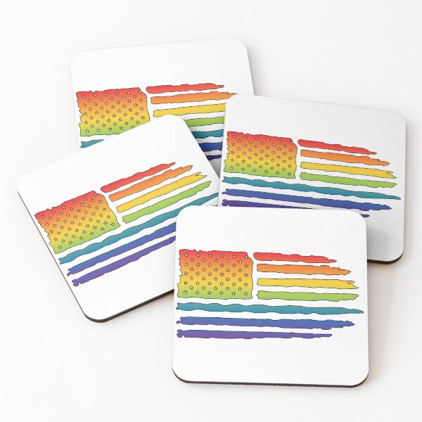 Item preview, Rainbow American Flag LGBTQ Pride Design designed and sold by WillandWent.